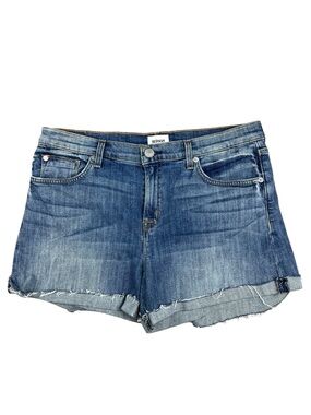 Hudson Shorts Womens 30 Blue Denim Valeri Cut Off 1” Cuff Jean Distressed